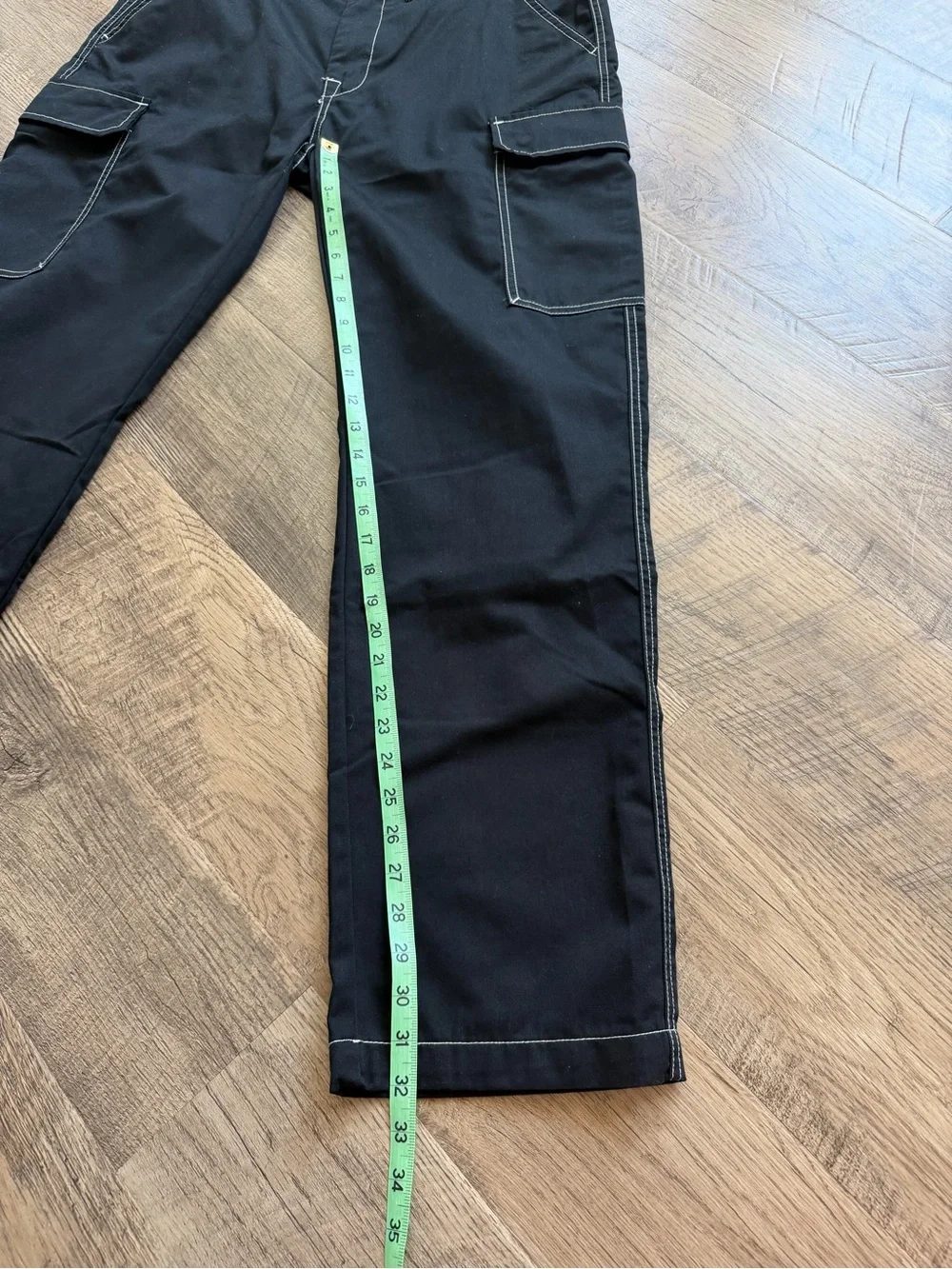 True Religion Cargo Pants Mens 32 Jet Black Horseshoe Contrast Stitch NWT